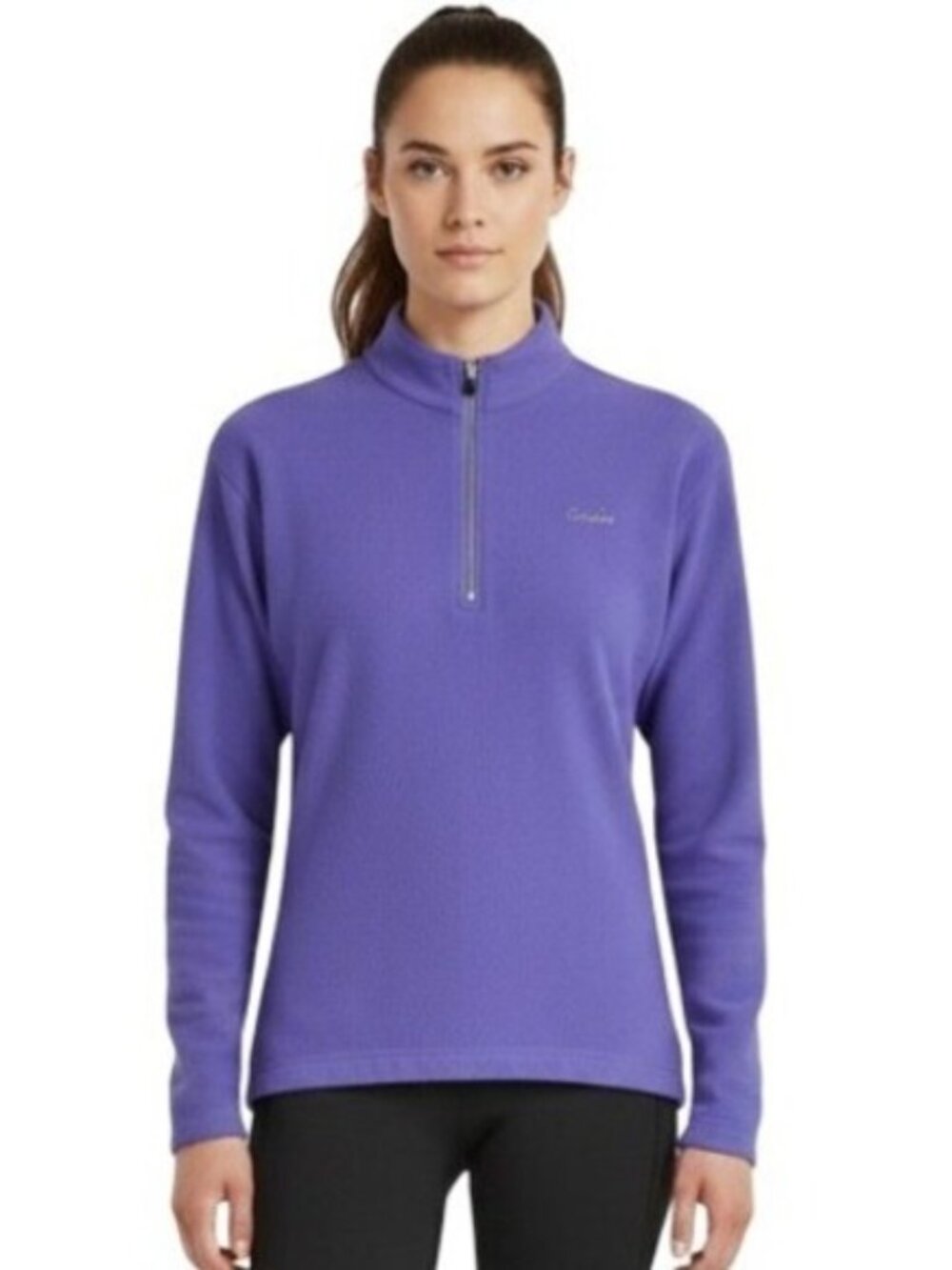 Patagonia Purple Fleece Womens Large 1/4 Zip Pullover Long Sleeve Top Athleisure